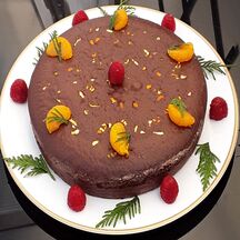 Gâteau au chocolat sans beurre citron - orange