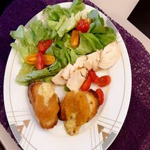 Salade camembert et poulet