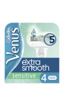 Lames de rasoirs Extra Smooth Sensitive X4 Gillette Venus