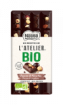 Tablette de de chocolat noir raisins et noisettes Bio Nestlé Les Recettes de l\'Atelier