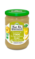 Compote BIO pomme des Alpes françaises et Poire Vallée du Rhône Mon Bio Gourmand