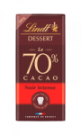Tablette de chocolat dessert noir intense 70% cacao Lindt