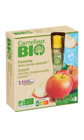 Compotes en gourdes pommes sans sucres ajoutés Carrefour Bio