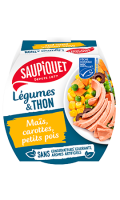 Salade de légumes et thon au maïs carottes et petits pois Saupiquet