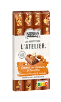 Tablette de chocolat au lait caramel amandes noisettes Nestlé Les Recettes de l\'Atelier
