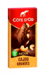 Tablette de chocolat noir cajou et amandes Côte d\'Or