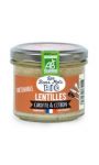 Tartinable de lentilles, carotte & citron Les Bons Mets Bio