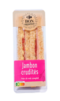 Sandwich Jambon-Crudités Carrefour Bon Appétit!