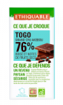 Chocolat noir 76% Togo Ethiquable