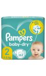 Couches-culotte taille 2 : 4-8 kg baby dry Pampers