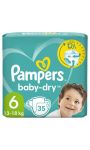 Couches bébé baby-dry taille 6 Pampers