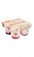 Yaourts au lait entier de Savoie sur lit aux fruits fraises myrtilles Reflets de France