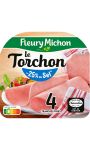 Jambon Le Torchon Cuisiné au bouillon - 25 % de sel Fleury Michon