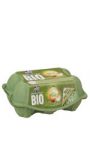 6 Oeufs Frais Biologique- Emballage Herbe Eco