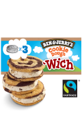 Ben & Jerry's Glace Wich Cookie Dough x3 240ml Ben & Jerry's Glace Wich Cookie Dough x3 240ml