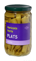 Haricots verts plats Carrefour