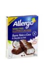 Barres coco chocolat lait, sans gluten Allergo