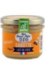 Tartinable de carotte lait de coco Les Bons Mets Bio