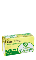 Beurre demi-sel Origine Bretgane Carrefour