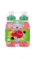 Minis Bio de Cristaline au jus de fruits pomme-fruits rouges