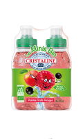 Minis Bio de Cristaline au jus de fruits pomme-fruits rouges Minis Bio de Cristaline au jus de fruits pomme-fruits rouges