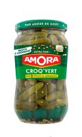 Cornichons Croq\'Vert 6 épices Amora