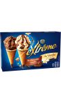 Glaces Cônes Chocolat Vanille pépites de Nougatine Extrême Nestlé