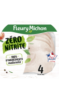 Jambon zéro nitrite 4 tranches Fleury Michon