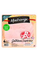Jambon blanc découenné label rouge 4 tranches Madrange Jambon blanc découenné label rouge 4 tranches Madrange