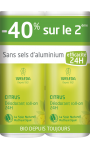 Duo Déodorant roll-on 24H Citrus Weleda
