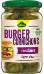 Cornichons Bio spécial Burger en rondelles aigres-doux Kühne